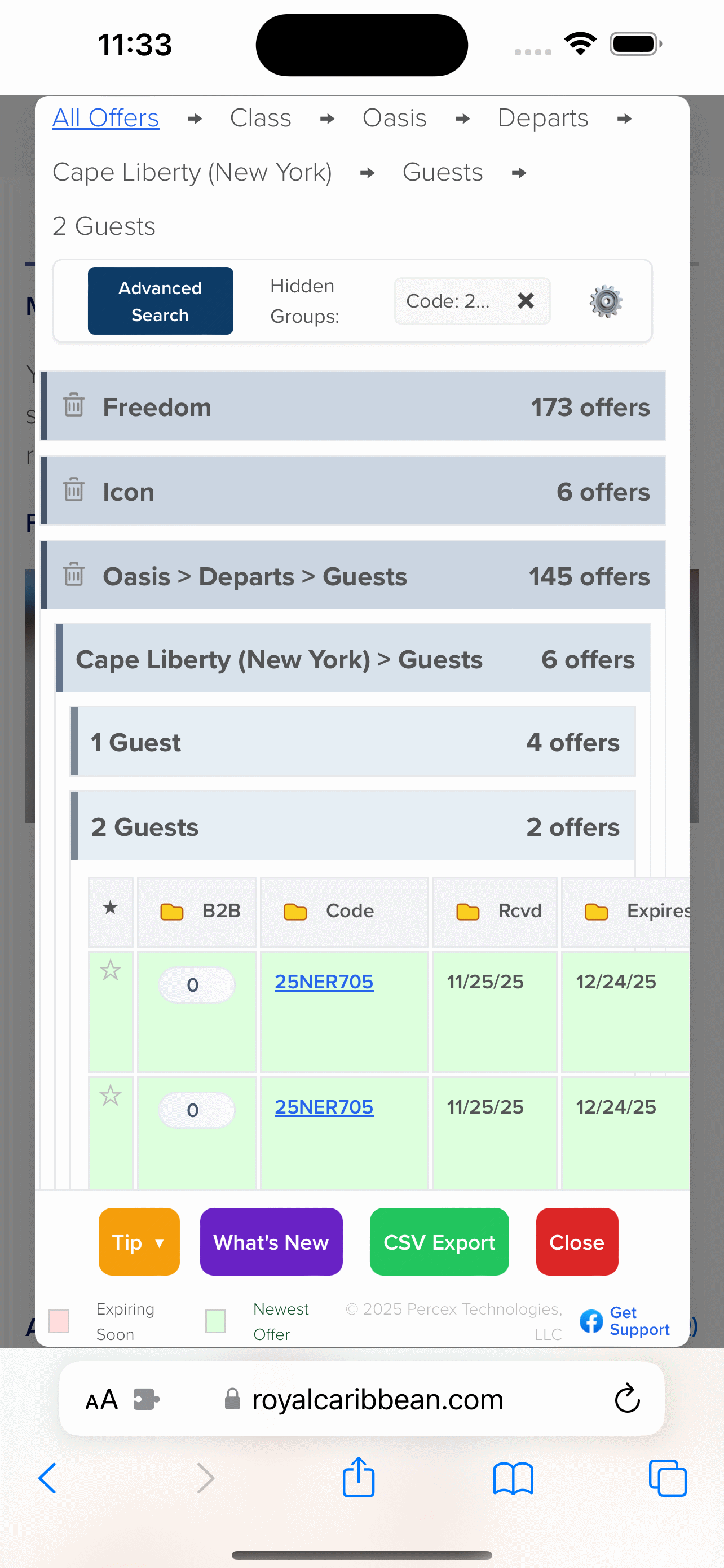 Accordion view on iPhone
